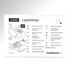 3x Reinigungskarte für Dymo Label Writer Thermo Etiketten Drucker Cleaning Card - Afbeelding 1 van 1