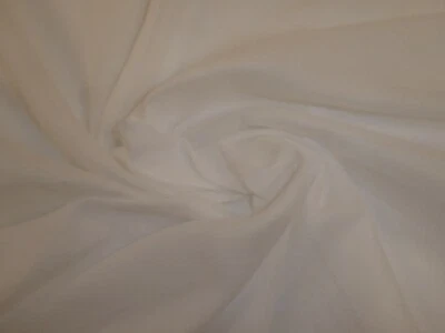 5 metres of WHITE - 100% Egyptian Cotton Muslin Fabric - 150cm Wide - Image 1 of 4