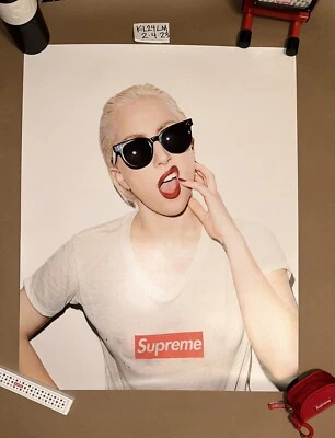 Póster único Supreme Lady Gaga 2011 logotipo de caja raro auténtico Tyson Kermit Dipset Foto 1 de 4