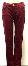 $650 Dolce & Gabbana Womens Red Corduroy Straight-Leg Casual Denim Pants Size 24