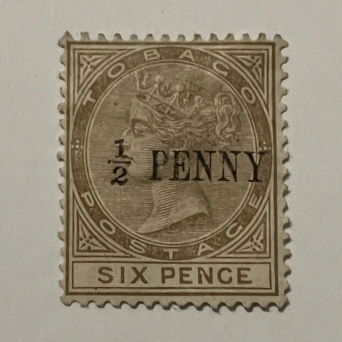 1886 TOBAGO 1/2d STAMP #27 MINT HINGED QV Cover