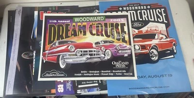 Lot 14 Detroit Woodward Dream Cruise Posters. Corvette Impala Chevelle Mustang - Image 1 of 4