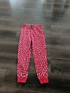 Christmas Fleece PJ Pajama Pants Mens Small Red Pattern Christmas Tees - Picture 1 of 6