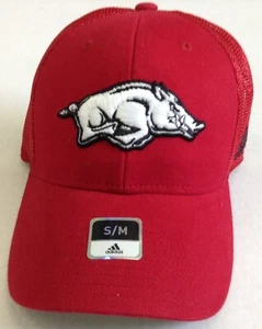 NCAA Arkansas Razorbacks Adidas Structured Adult Flex Fit Cap Hat Beanie NEW! - Picture 1 of 4