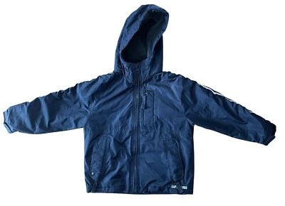 Gap Kids Navy Nylon Fleece Lined Hooded Coat Boy Size S (6-7) Jacket - Image 1 of 4