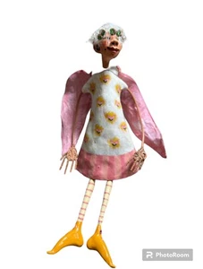 Figura de arte popular ángel extravagante Aspegren Dinamarca muy rara - Imagen 1 de 4