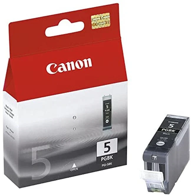 GENUINE AUTHENTIC CANON 5 BLACK INK CARTRIDGE PGI-5BK - Image 1 of 1