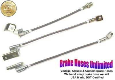 CONJUNTO DE MANGUEIRA DE FREIO INOXIDÁVEL Ford Mustang 1970 - Disco dianteiro - Imagem 1 de 2