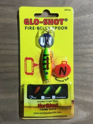 Northland Fishing Tackle - Glo-Shot® Fire-Belly Spoon - UV Firetiger - 3/8 oz. - Image 1 of 3