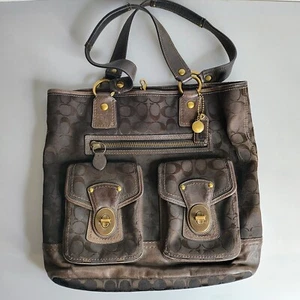 Rare Coach Legacy 65th Anniversary Gigi Tote Bark Drown - Picture 1 of 11