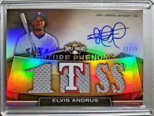 Elvis Andrus | 2011 Topps Triple Threads | Future Phenoms Autograph #D 31/75 - Bild 1 von 2