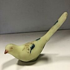 Vintage Fenton Hand Painted Satin Glass Dove Bird, Signed, 6 1/4”
