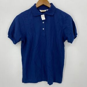 Whang Polo Shirt Boys L Blue Vintage 1970's Made in USA New Nos