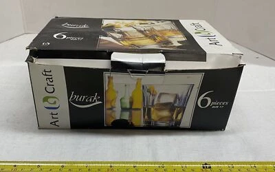 Lote de 6 juegos de vidrio burak artesanal artístico (nuevo en caja) Foto 1 de 2