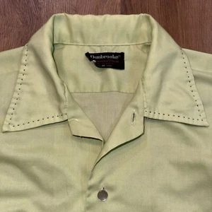 Vtg 60s Dunbrooke Shirt Rockabilly Atomic Rat Pack Madmen MCM Nik Mens Medium - Picture 1 of 15