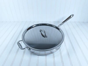 All-Clad 5 Qt Copper Core 5-Ply Saute Pan w/ Lid Made in USA Free Shipping - Picture 1 of 10