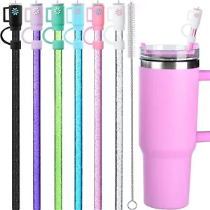 12 cannucce glitter di ricambio con coperchi per tazza bicchiere da viaggio Stanley 40 oz - Foto 1 di 3