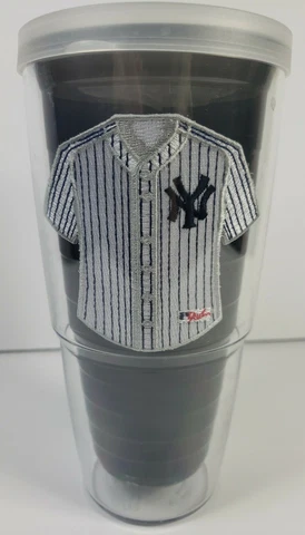 Vintage Made In USA TERVIS Tumbler Babe Ruth Jersey NY Yankees 24 oz Unique Cover