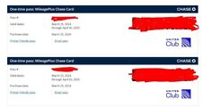 TWO (2) United Club One Time Passes (Exp 04/2/2025) Fast E-Delivery!