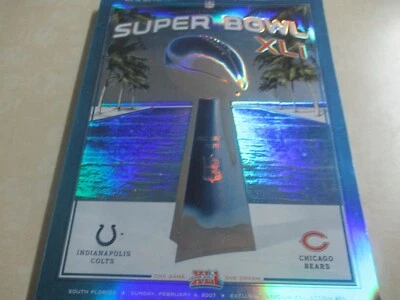 SUPER BOWL XLI PROGRAM INDIANAPOLIS COLTS CHICAGO BEARS - Image 1 of 4