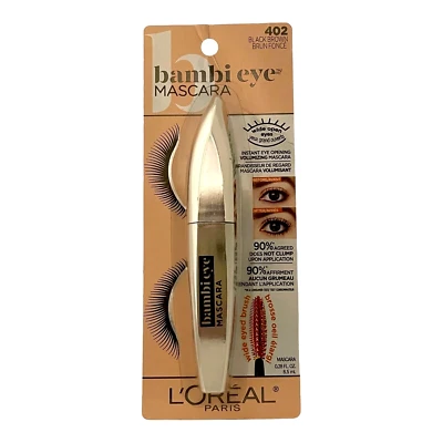 L'Oreal Paris Bambi Eye Washable Mascara Lasting Volume Black Brown - 0.28 fl oz - Image 1 of 3