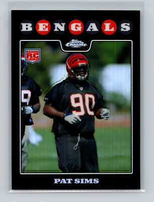 2008 Topps Chrome Refractor Pat Sims RC #TC231 Cincinnati Bengals - Image 1 of 2