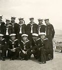 GREAT! Group Kriegsmarine Sailors Posed at Scenic Point Overlooking Town!!!