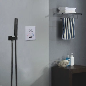 Concealed 3 Way Thermostatic Shower Diverter Valve Bathroom Shower Valve US - Picture 1 of 16