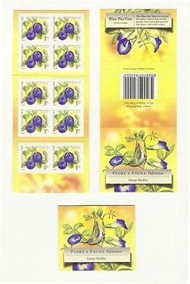 SINGAPORE 2009 BLUE PEA VINE FLOWER 1ST LOCAL 1ST PRINT 2009A BOOKLET 10 STAMPS - Image 1 of 3