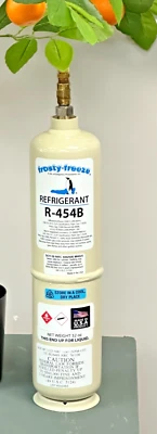 GLOBAL REFRIGERANT SUPPLY, FROSTY-FREEZE R 454 B, 2 lb., 32 oz. Environmentally Friendly Low Global Warming Potential