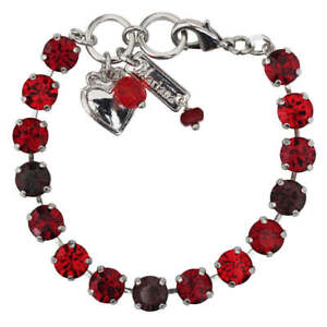 Mariana LADY IN RED Rhodium Plated Must-Have Everyday Crystal Tennis Bracelet