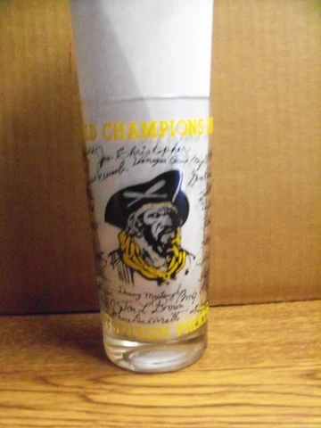 Pittsburgh Pirates, 1960 World Champions Glass, Facsimile Signatures, Clean Cover