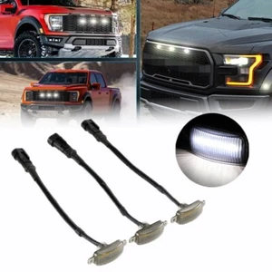 3pcs Smoked White Front Bumper LED Grille Lights For Dodge RAM 1500 2500 3500 - Picture 1 of 12