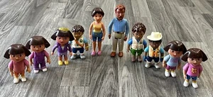 Mattel Viacom Dora the Explorer Diego Family Dollhouse Posable Figures Lot Of 10 - Picture 1 of 12