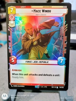 SWU Spark Of Rebellion - Mace Windu Party Crasher Legendary Foil  #149 NM - Image 1 of 2