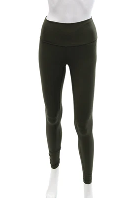 Lululemon Womens High Rise Stretch Knit Ankle Leggings Olive Green Size 4 - Image 1 of 4