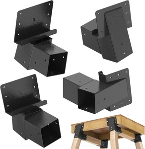 Dolibest Heavy Duty Deer Stand Brackets, 4x4 Compound Angle Black-4PCS  - Picture 1 of 7