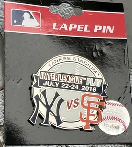 PIN DE BÉISBOL MLB SERIE GIGANTES DE SAN FRANCISCO DE LOS NY YANKEES 2016 - Imagen 1 de 2