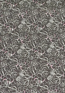 Moda Canyon von Kate Spanien grau weiß pink Blumen Stoff 100 % Baumwolle 2 Yards - Bild 1 von 1