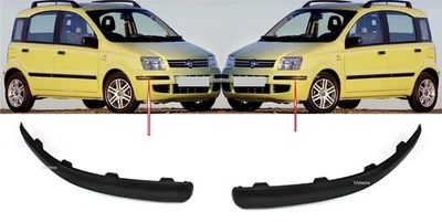 PAR MOLDURAS PARACHOQUES DELANTERO IZQUIERDO+DERECHO 2 PIEZAS. SE ADAPTA A FIAT PANDA 2003-2012 Foto 1 de 4