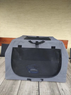 Trixie Soft Kennel Easy 71 × 49 × 51 cm grau Tragegriff Metallrahmen mit Matte - Bild 1 von 4