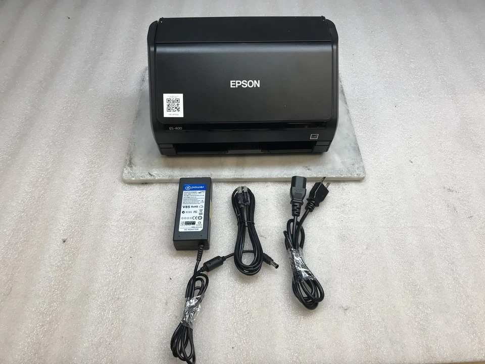 Epson ES-400 Duplex Document Scanner - Power Cable and USB Included - Image 1 of 4