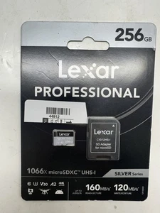 Lexar Professional 256GB 160MBS/120MB/s' micro SDXC UHS-1 1066x New(44912) - Picture 1 of 3