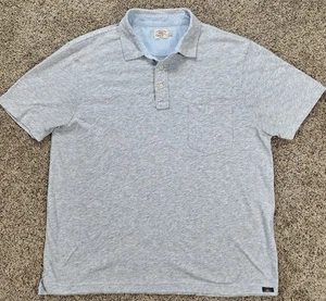 Faherty Mens Polo Blue Short Sleeve Button Down Preppy Casual Surf Size XL  - Picture 1 of 7