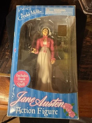 JANE AUSTEN ACTION FIGURE Archie McPhee 5.5" w/ Book and Quill Accoutrements - Image 1 of 4