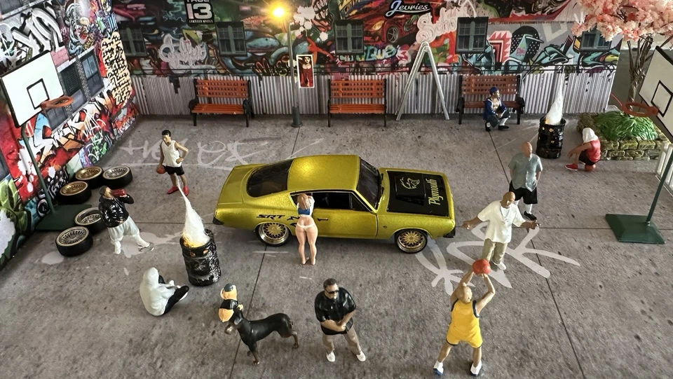 1:64 Rare  (Custom Alloy Rims) M2 Machines SRT Gold 1968 Plymouth Barracuda Hemi - Image 1 of 1