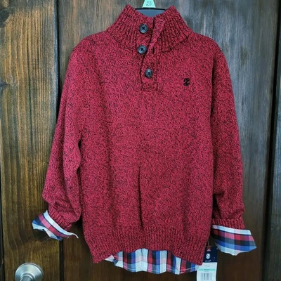 Nuevo suéter navideño para niños y top con botones de manga larga talla XS 6/7 venta al por menor $60 2 piezas Foto 1 de 4