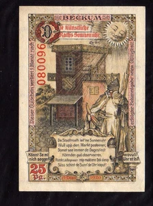 BECKUM - GERMANY NOTGELD -   25 PFENNIG - Picture 1 of 2