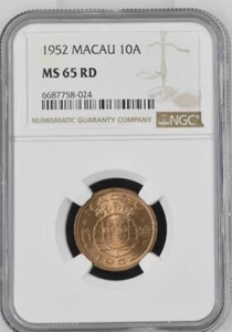 Macau 10 Avos 1952 NGC 65 RD - Picture 1 of 2