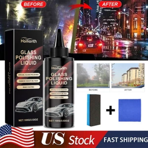 Glass Polishing Compound Car Windshield Oil Film Remover Deep Cleaner Paste Film - Picture 1 of 17